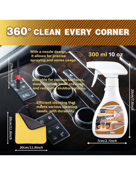 Limpiador de Interiores de Coche Polixel 300ml - Spray Multiusos Limpiador de Interiores de Coche Polixel 300ml - Spray Multiusos