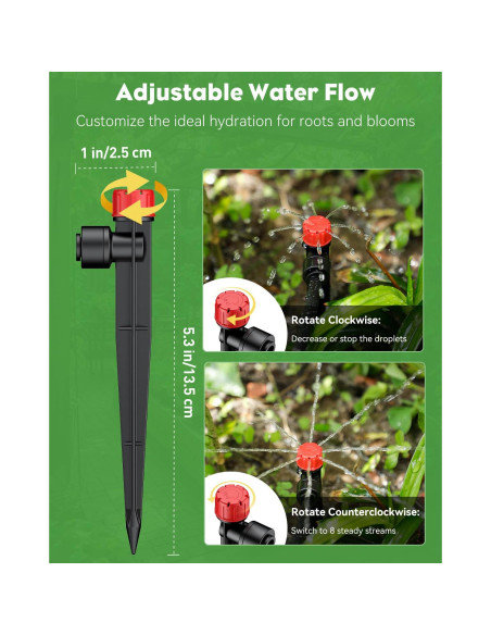 Kit de Riego por Goteo Pawfly 15.24 m con Emisores Ajustables Kit de Riego por Goteo Pawfly 15.24 m con Emisores Ajustables
