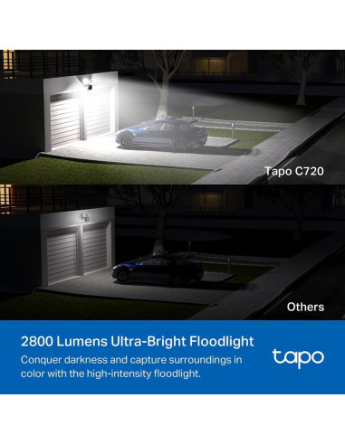 Cámara de Inundación Tapo TP-Link C720 2K QHD 2800 Lúmenes