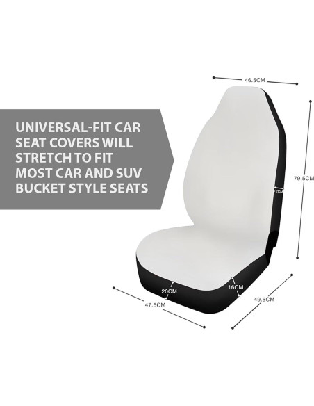 Fundas de Asiento de Coche Gearider Impermeables Rayas Negras y Blancas Fundas de Asiento de Coche Gearider Impermeables Rayas Negras y Blancas