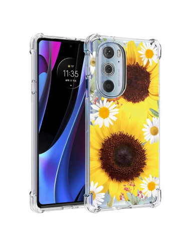 Funda Protectora Transparente Girasol para Motorola Edge+ 2022