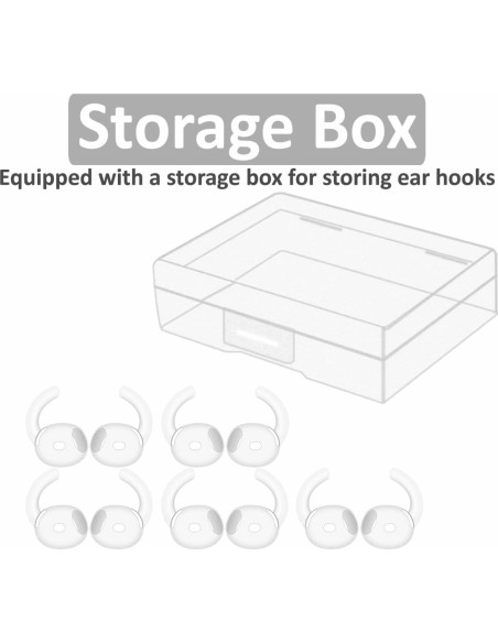 5 Pares de Ganchos Ergonómicos de Silicona IiEXCEL para AirPods 4 - Blanco 5 Pares de Ganchos Ergonómicos de Silicona IiEXCEL para AirPods 4 - Blanco