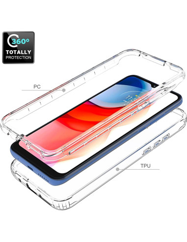 Funda Asuwish Bumper Transparente para Moto G Play 2021