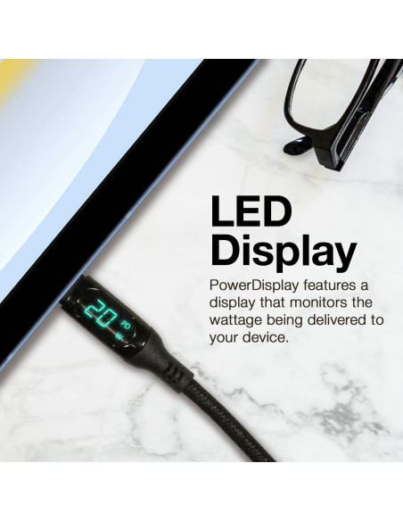 Cable PowerDisplay PD BoxWave 1.83m USB-C a USB-C 100W Cable PowerDisplay PD BoxWave 1.83m USB-C a USB-C 100W