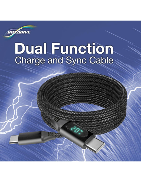 Cable PowerDisplay PD BoxWave 1.83m USB-C a USB-C 100W Cable PowerDisplay PD BoxWave 1.83m USB-C a USB-C 100W