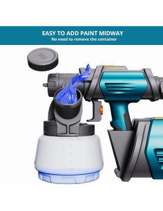 Pistola de Pintura Tilswall Shark 800W 1300ml 4 Boquillas 2