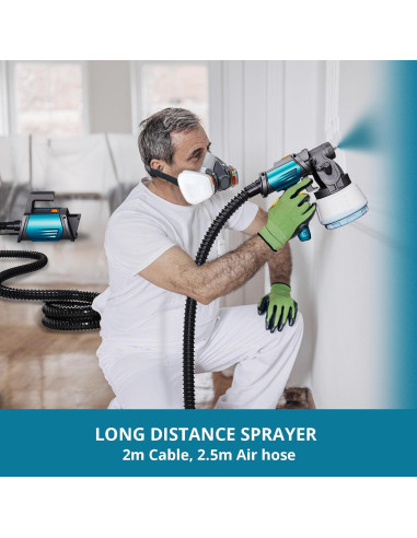 Pistola de Pintura Tilswall Shark 800W 1300ml 4 Boquillas