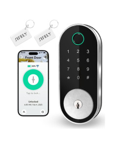 Cerradura Inteligente Sifely O con WiFi y Teclado - Plata