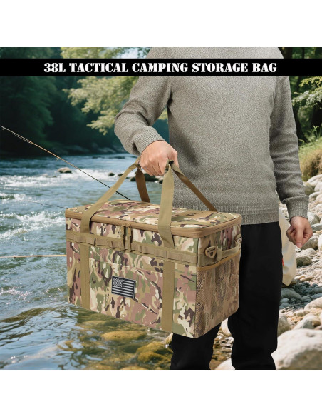 Bolsa Táctica de Almacenamiento 38L Kucaguc con Soporte para Hacha Bolsa Táctica de Almacenamiento 38L Kucaguc con Soporte para Hacha