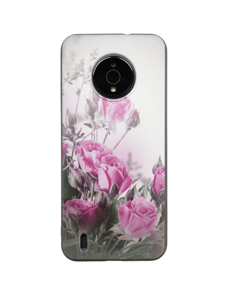 Funda TPU Rosa + 2 Protectores Vidrio Templado Nokia C200 Funda TPU Rosa + 2 Protectores Vidrio Templado Nokia C200