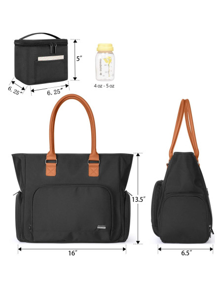Bolsa para Extractor de Leche LUXJA con Enfriador Negro Bolsa para Extractor de Leche LUXJA con Enfriador Negro