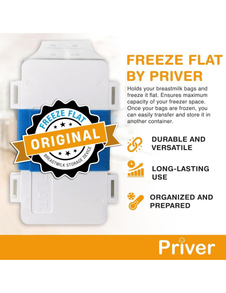 Organizador de Almacenamiento de Leche Materna Priver - Freeze Flat Organizador de Almacenamiento de Leche Materna Priver - Freeze Flat