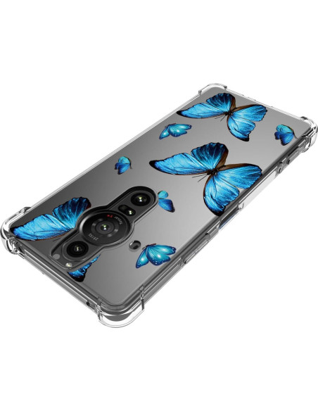 Funda Bumper TPU Sony Xperia Pro-I 5G Mariposa Azul Funda Bumper TPU Sony Xperia Pro-I 5G Mariposa Azul