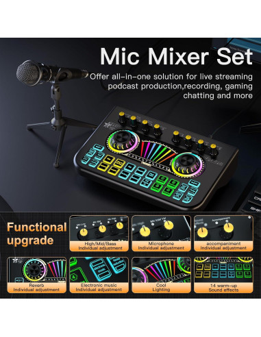 Kit de Podcast X3 E300 - Mezclador de Audio y Micrófono