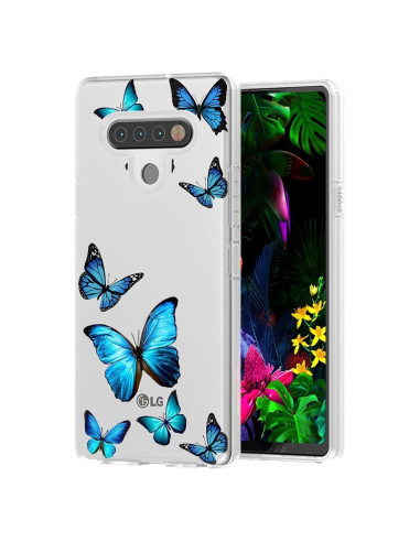 Funda TPU LG Stylo 6 Mariposa Azul - Protección Ultra Clara