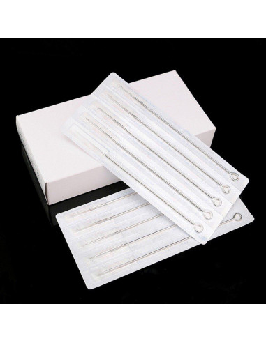 50 Agujas de Tatuaje Desechables HiTreasure 14RL Acero Inoxidable
