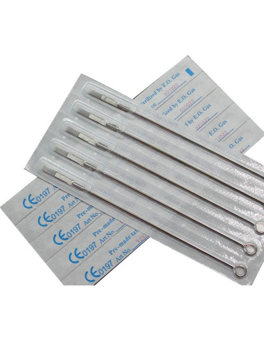 50 Agujas de Tatuaje Desechables HiTreasure 14RL Acero Inoxidable