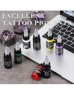 Set de Tinta de Tatuaje Profesional GTARTISTOO 8 Colores 15ml 2