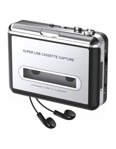 Reproductor de Casete Mersoco BR602S Plata - Convierte a MP3