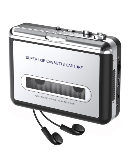 Reproductor de Casete Mersoco BR602S Plata - Convierte a MP3 Reproductor de Casete Mersoco BR602S Plata - Convierte a MP3