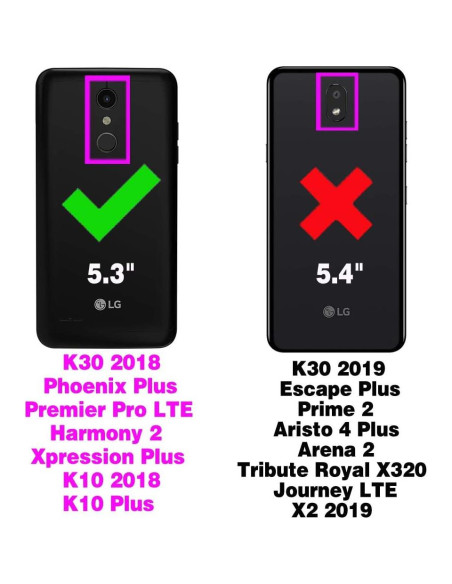 Funda de Cuero PU para LG K30 2018 con Tarjetero Oro Rosa Funda de Cuero PU para LG K30 2018 con Tarjetero Oro Rosa