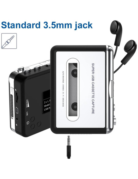 Reproductor de Casete Mersoco BR602S Plata - Convierte a MP3 Reproductor de Casete Mersoco BR602S Plata - Convierte a MP3