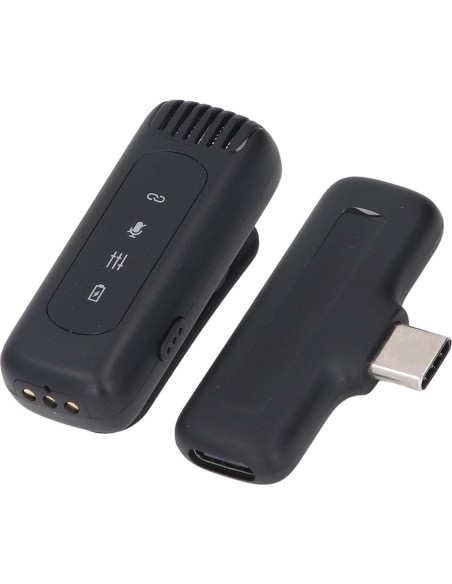 Micrófono Lavalier Inalámbrico Genérico USB C 360 Sonido Claro Micrófono Lavalier Inalámbrico Genérico USB C 360 Sonido Claro