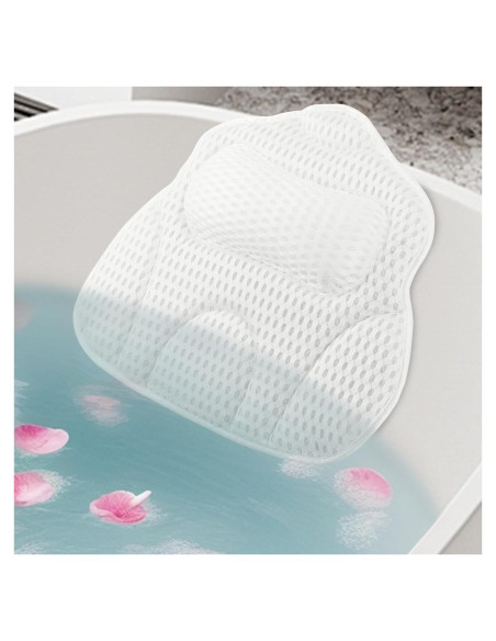 Almohada de Baño Naposeuo Blanca 38.1x40.6 cm con Soporte Almohada de Baño Naposeuo Blanca 38.1x40.6 cm con Soporte