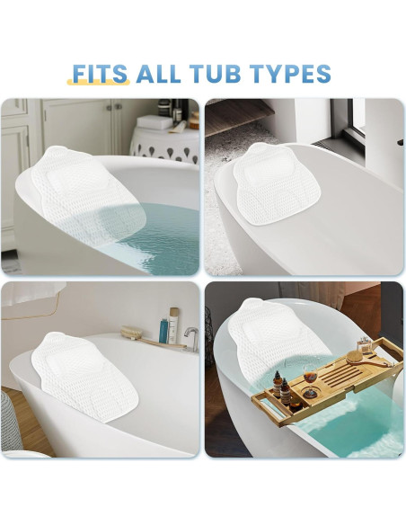 Almohada de Baño Naposeuo Blanca 38.1x40.6 cm con Soporte Almohada de Baño Naposeuo Blanca 38.1x40.6 cm con Soporte