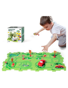 Juego de Pistas de Autos Puzzle Racer XAZASTOV para Niños