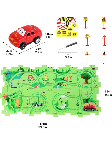 Juego de Pistas de Autos Puzzle Racer XAZASTOV para Niños Juego de Pistas de Autos Puzzle Racer XAZASTOV para Niños