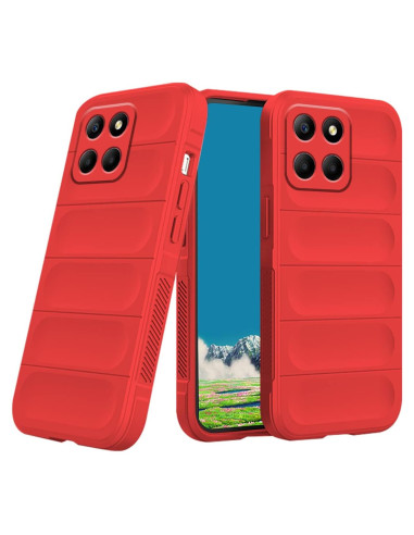 Funda Honor X6 Wousunly Silicona Anti-Fall Roja Ultra Delgada