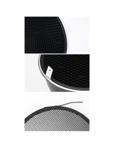 Reflector Godox 18cm con Difusor y Rejillas para Luz de Estudio