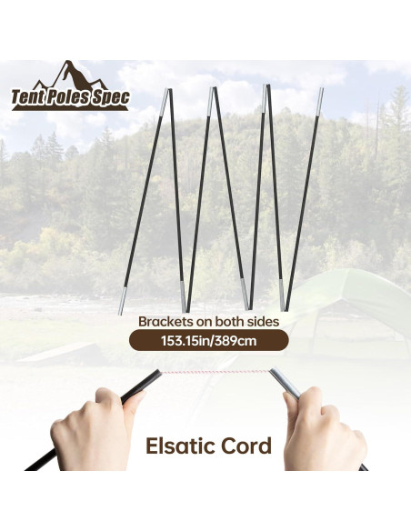 Postes de Reemplazo para Tienda Coleman Sundome 389.5 cm Postes de Reemplazo para Tienda Coleman Sundome 389.5 cm
