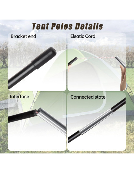 Postes de Reemplazo para Tienda Coleman Sundome 389.5 cm Postes de Reemplazo para Tienda Coleman Sundome 389.5 cm