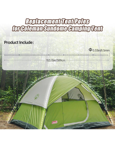 Postes de Reemplazo para Tienda Coleman Sundome 389.5 cm