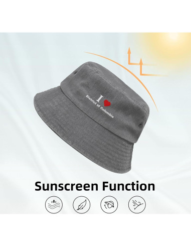 Sombrero de Cubo Unisex KCNSEZA de Algodón para Verano