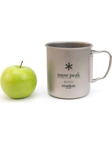 Taza de Camping de Titanio Snow Peak 600 - Ligera y Compacta