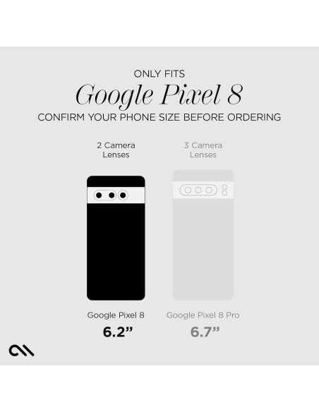Funda Case-Mate para Google Pixel 8 - Cristal Dorado Transparente Funda Case-Mate para Google Pixel 8 - Cristal Dorado Transparente
