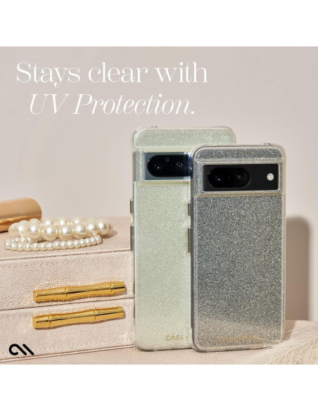 Funda Case-Mate para Google Pixel 8 - Cristal Dorado Transparente Funda Case-Mate para Google Pixel 8 - Cristal Dorado Transparente