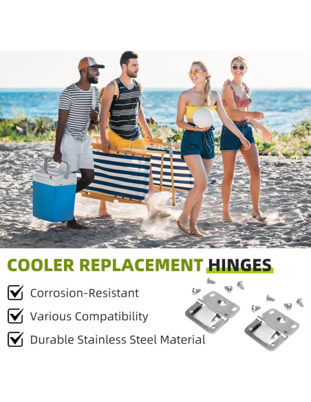 Bisagras de Acero Inoxidable PROSOCOOL para Enfriadores Coleman - 2 Pcs Bisagras de Acero Inoxidable PROSOCOOL para Enfriadores Coleman - 2 Pcs