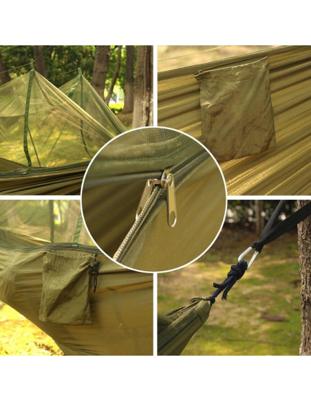 Hamaca de Camping KANCOKIT Doble con Red Antimosquitos 2.59m Hamaca de Camping KANCOKIT Doble con Red Antimosquitos 2.59m