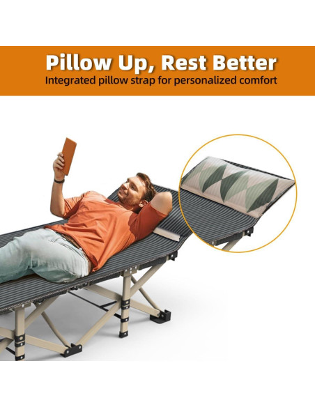 Cama de Camping Plegable Zenicham 200x80 cm Transpirable Cama de Camping Plegable Zenicham 200x80 cm Transpirable