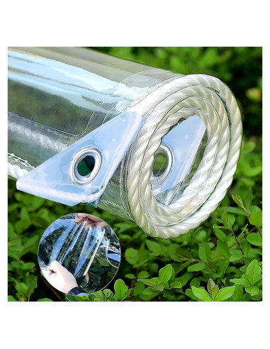 Lona Transparente 1.22x1.83m PVC 14 Mils Impermeable kgitpve