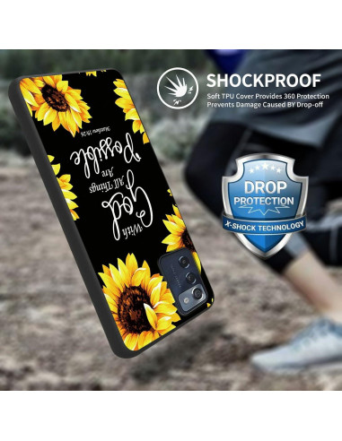 Funda TPU Girasoles para Consumer Cellular ZMAX 5G Z7540