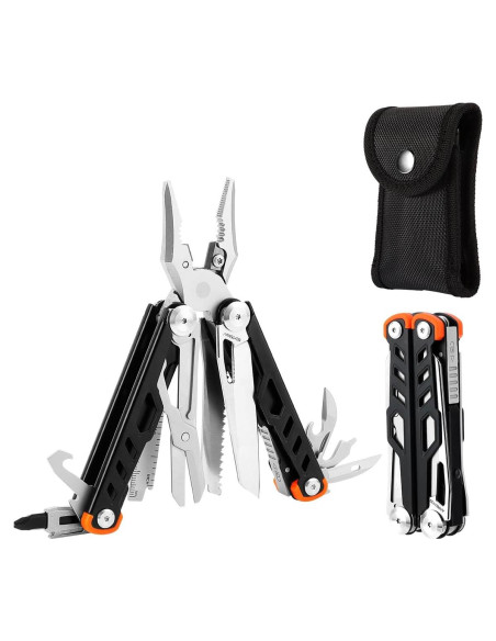Multiherramienta 14 en 1 Ecrekhom Negra, Compacta y Duradera Multiherramienta 14 en 1 Ecrekhom Negra, Compacta y Duradera