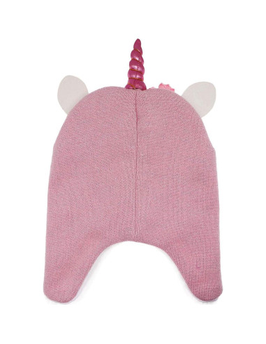 Gorro de Invierno para Niñas Unicornio Brillante Rosa 2-8 Años