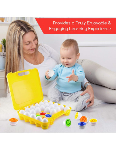 Juego Educativo de Emparejamiento de Huevos Play Brainy - 26 Letras ABC