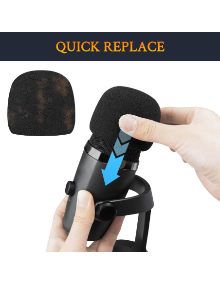 Filtros Pop para Micrófonos SOULWIT - Compatible con Blue Yeti Nano Filtros Pop para Micrófonos SOULWIT - Compatible con Blue Yeti Nano