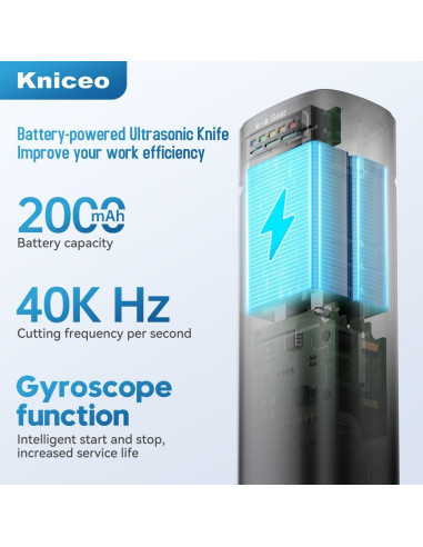 Cuchillo Ultrasónico Inalámbrico Kniceo Lite5 2000mAh 40KHz